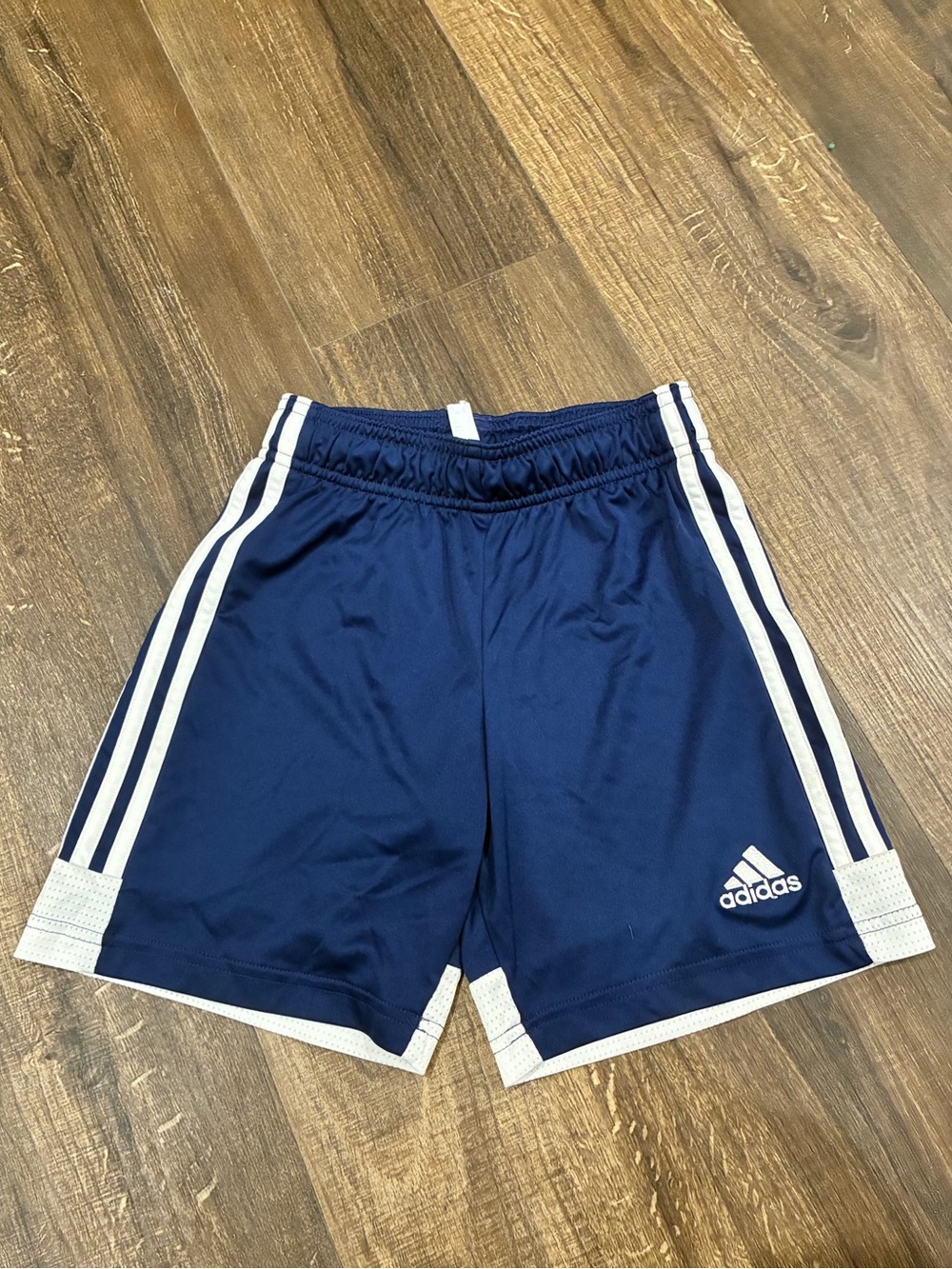 adidas Navy Shorts with White Accent